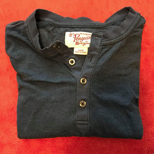 Original Penguin Long Sleeve Henley Shirt Sz L
